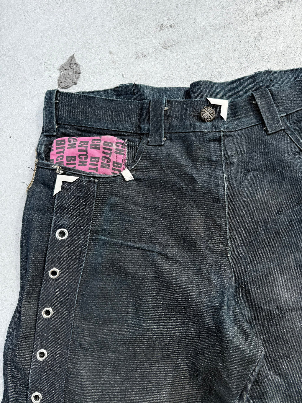 Lace Waxed Denim